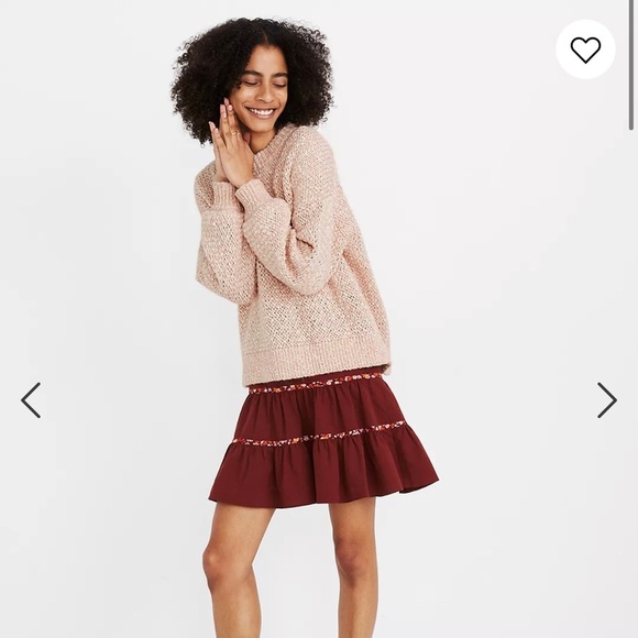 Madewell Baez Pullover Pink Sweater - Picture 1 of 4